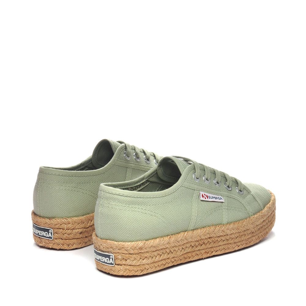 Superga 2730 Rope Green Platform Sneakers - Women's Sneakers USA | US1126189